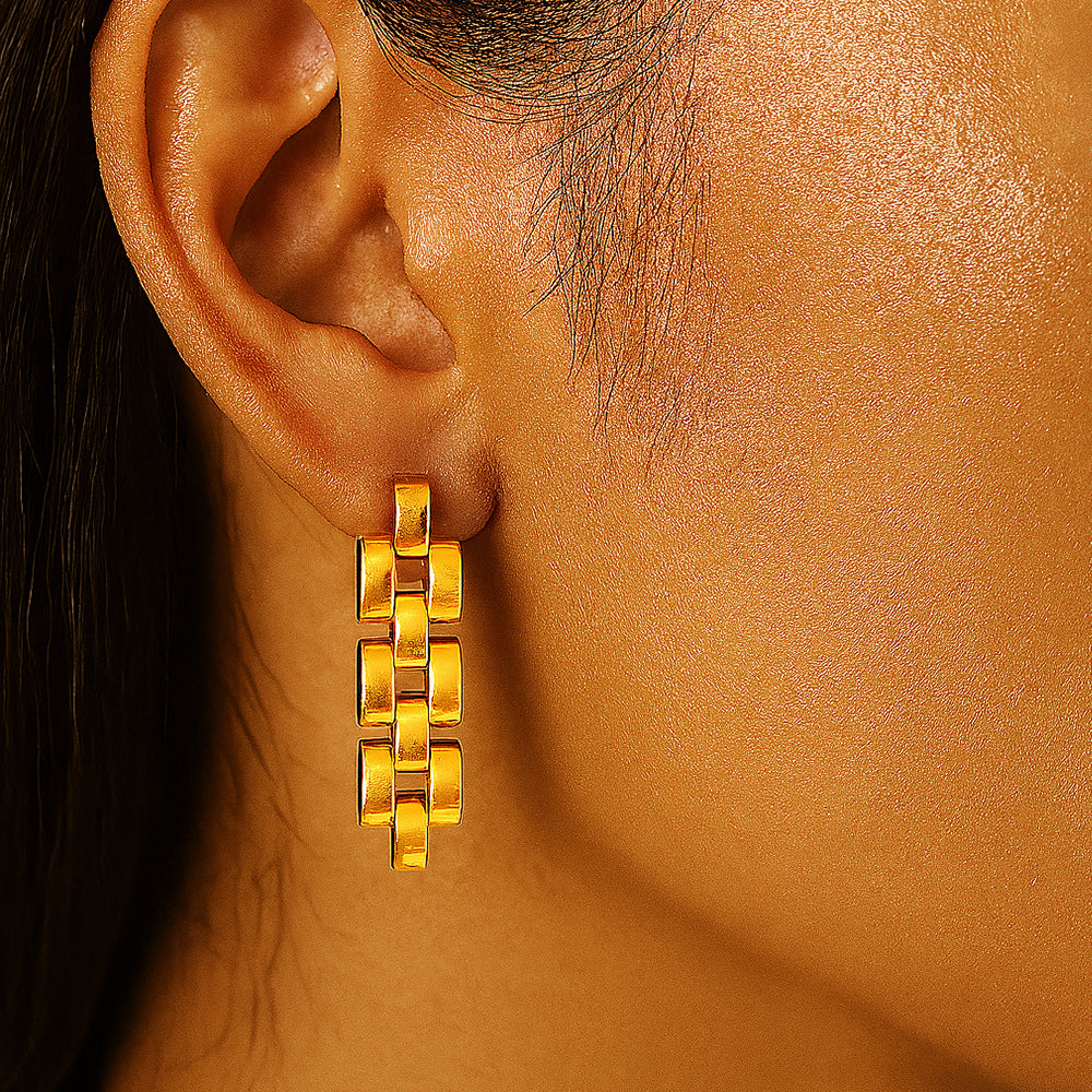 EARRING • CHAINLINK DRIP (SILVER/GOLD)