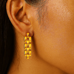 EARRING • CHAINLINK DRIP (SILVER/GOLD)