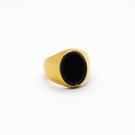 RING • OVAL BLACK ONYX (GOLD)