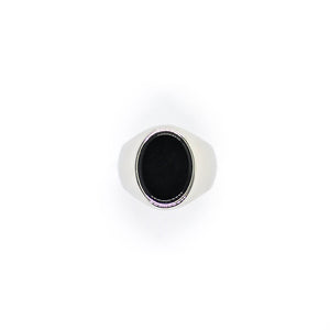 RING • OVAL BLACK ONYX (SILVER)