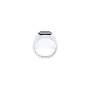 RING • OVAL BLACK ONYX (SILVER)