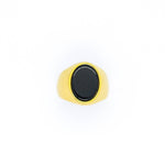 RING • OVAL BLACK ONYX (GOLD)