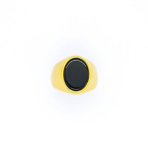 RING • OVAL BLACK ONYX (GOLD)