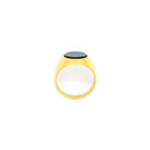 RING • OVAL BLACK ONYX (GOLD)