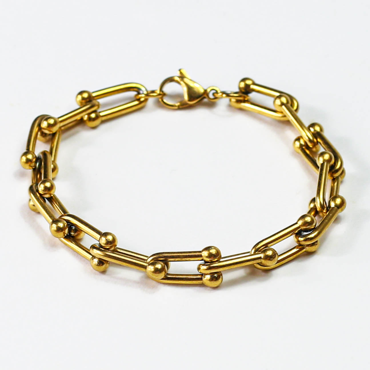 BRACELET • HORSESHOE LINK CHAIN (GOLD)