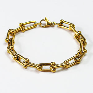 BRACELET • HORSESHOE LINK CHAIN (GOLD)