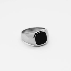 RING • FLAT BLACK ONYX (SILVER)