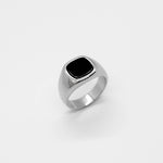 RING • FLAT BLACK ONYX (SILVER)