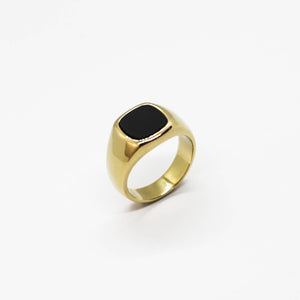 RING • FLAT BLACK ONYX (GOLD)