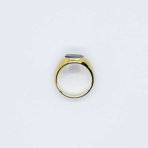 RING • FLAT BLACK ONYX (GOLD)