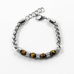 BRACELET • BROWN PEARL WITH INTERLOCK CHAIN