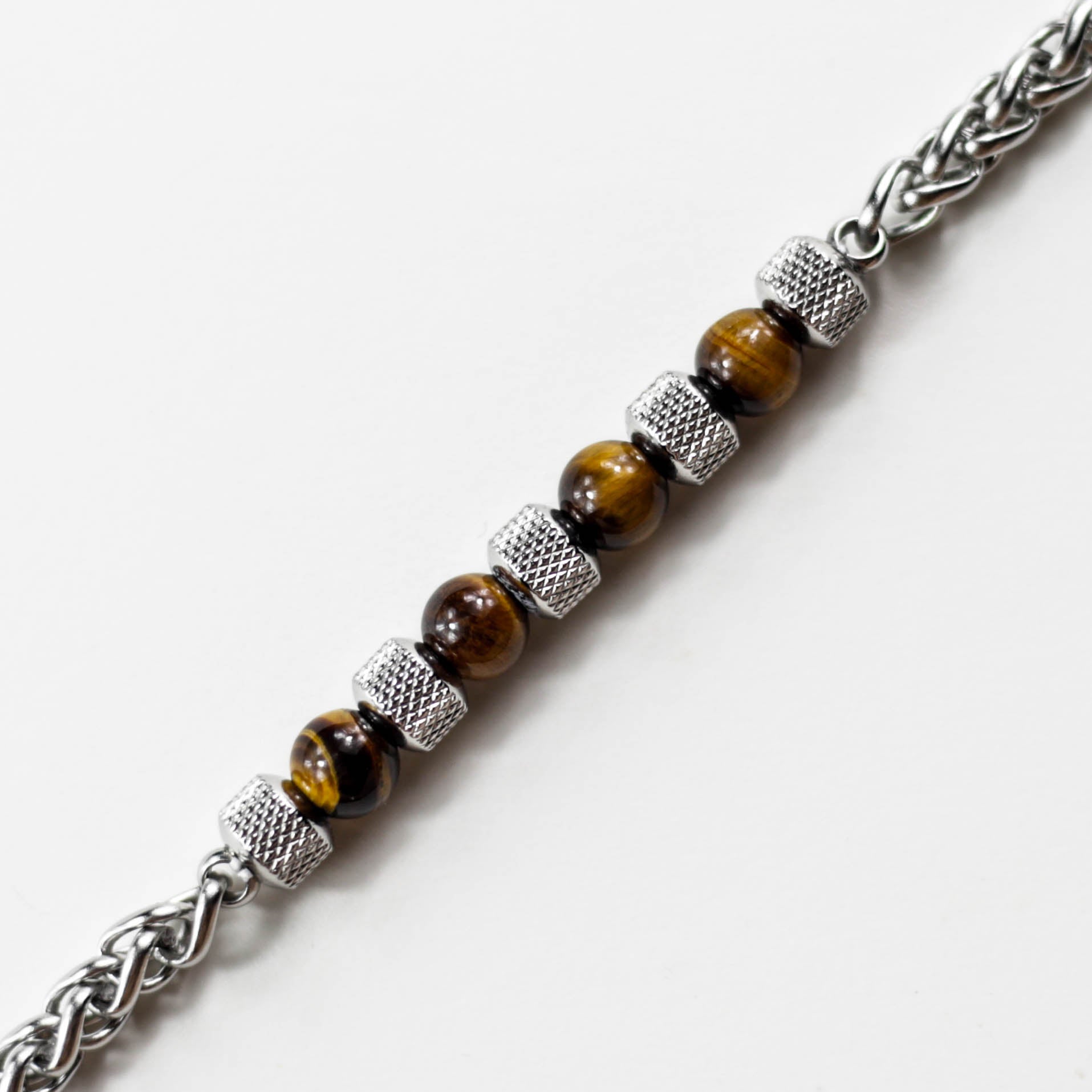 BRACELET • BROWN PEARL WITH INTERLOCK CHAIN