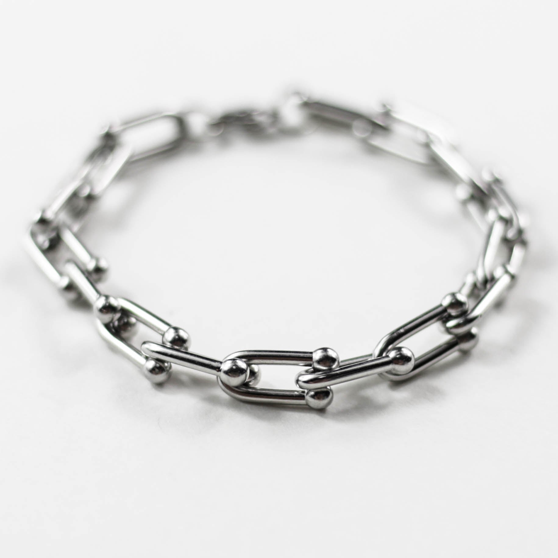 BRACELET • HORSESHOE LINK CHAIN (SILVER)