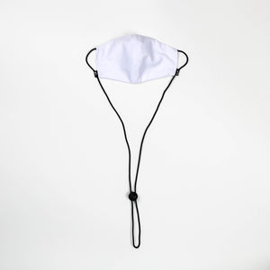 ADJUSTABLE MASK (WHITE MASK WITH BLACK STRAP)