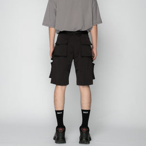 MULTI POCKET CARGO SHORTS (BLACK)