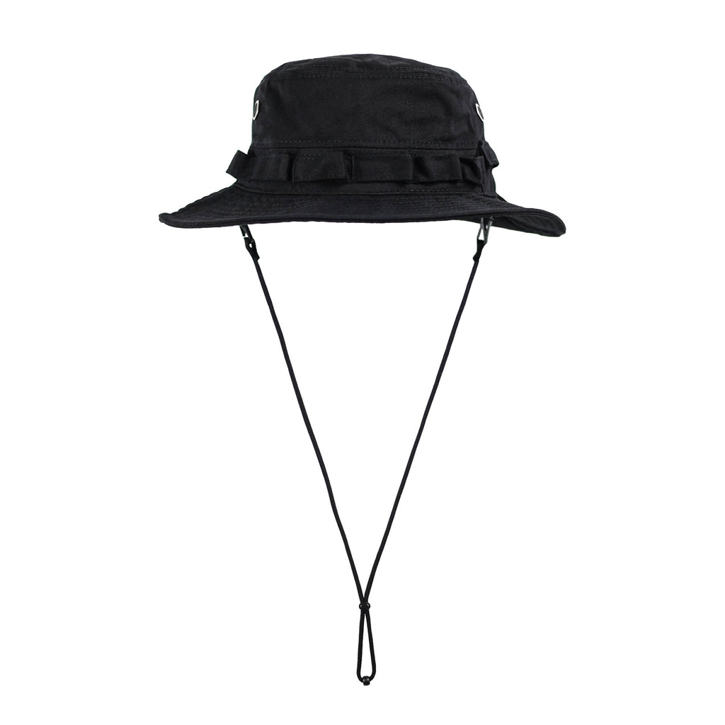 JUNGLE HAT WITH DETACHABLE STRING (BLACK)