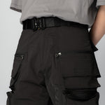 MULTI POCKET CARGO SHORTS (BLACK)