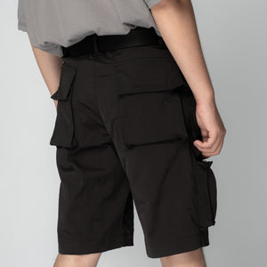 MULTI POCKET CARGO SHORTS (BLACK)