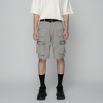 MULTI POCKET CARGO SHORTS (GREY)