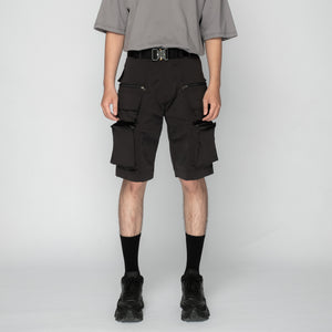 MULTI POCKET CARGO SHORTS (BLACK)